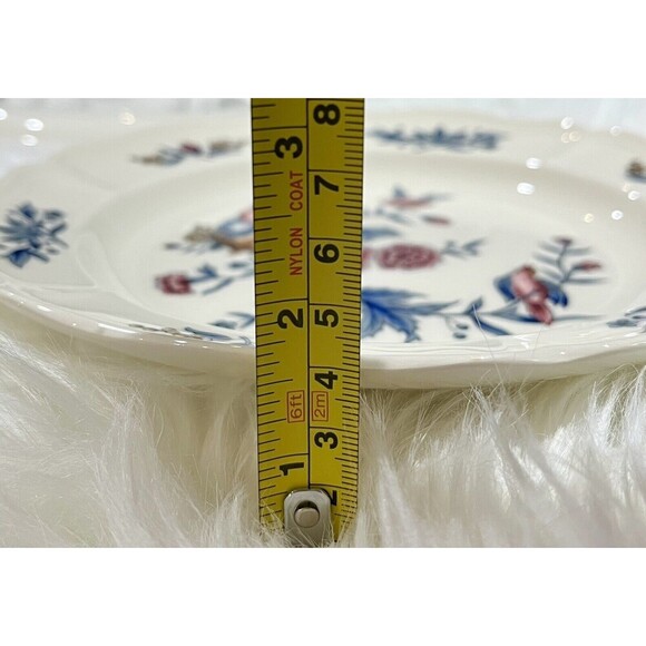 4 Wedgwood WILLIAMSBURG POTPOURRI 8.25" Rimmed Soup Bowls England Bird Lovers - Picture 12 of 12